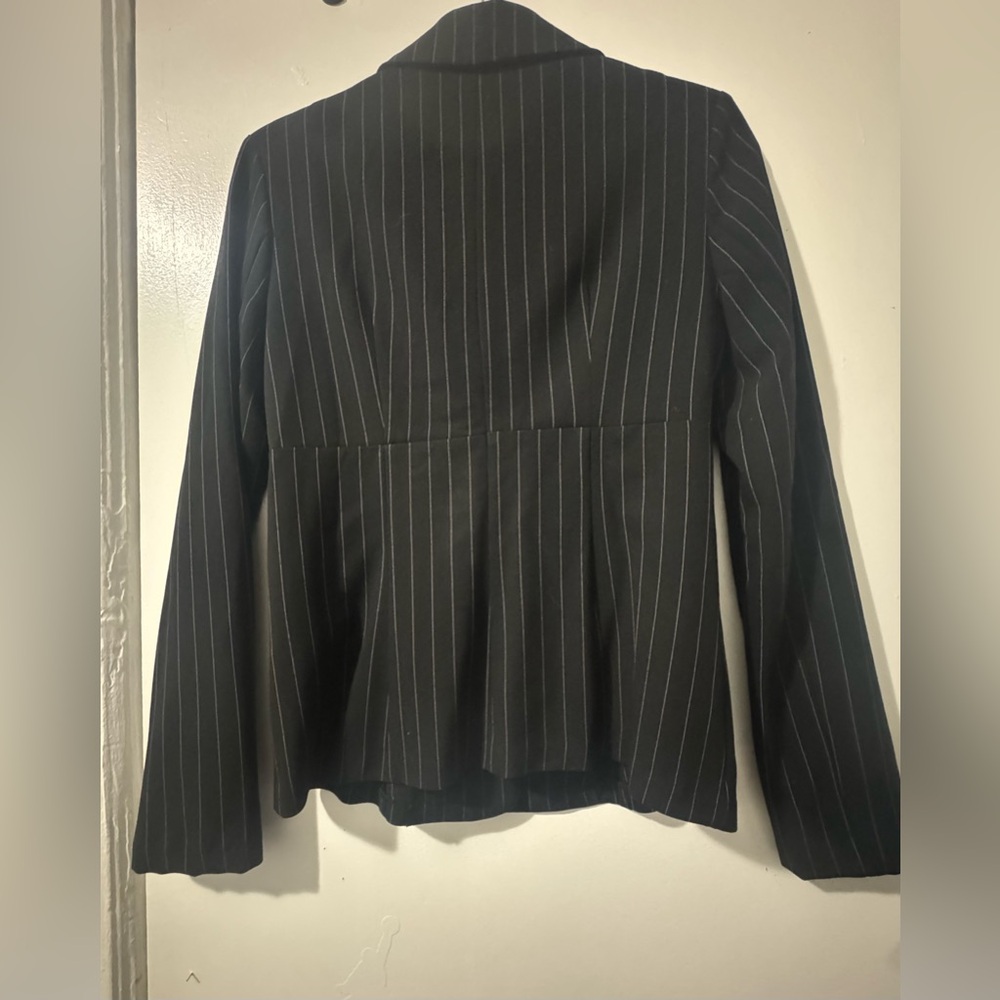 Necessary Objects Black Striped Blazer - image 3
